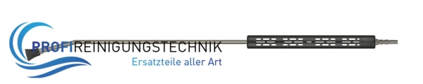 Strahlrohr ST-001 mit Isolierung ST-9 und Düsenschutz ST-10 ohne Hochdruckdüse ISO 380 mm Stahl verzinkt 15° abgewinkelt